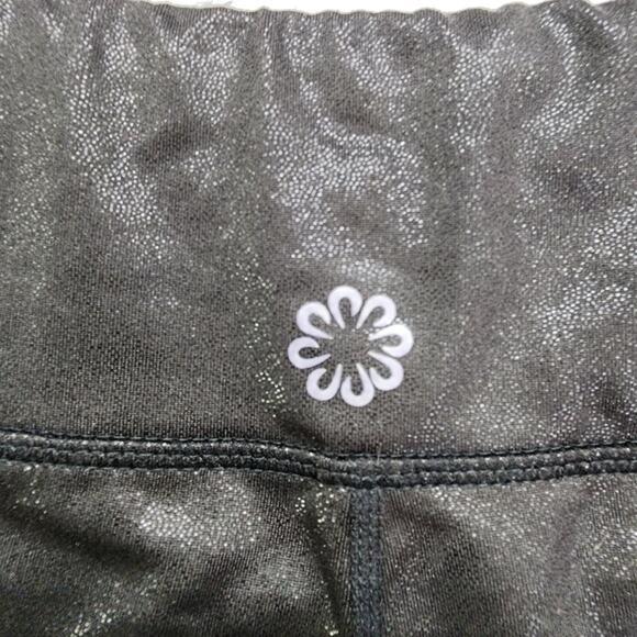 Pro Player Pants Womens 3X Black Shiny Iridescent Cropped Leggings Workout Yoga - Picture 4 of 10